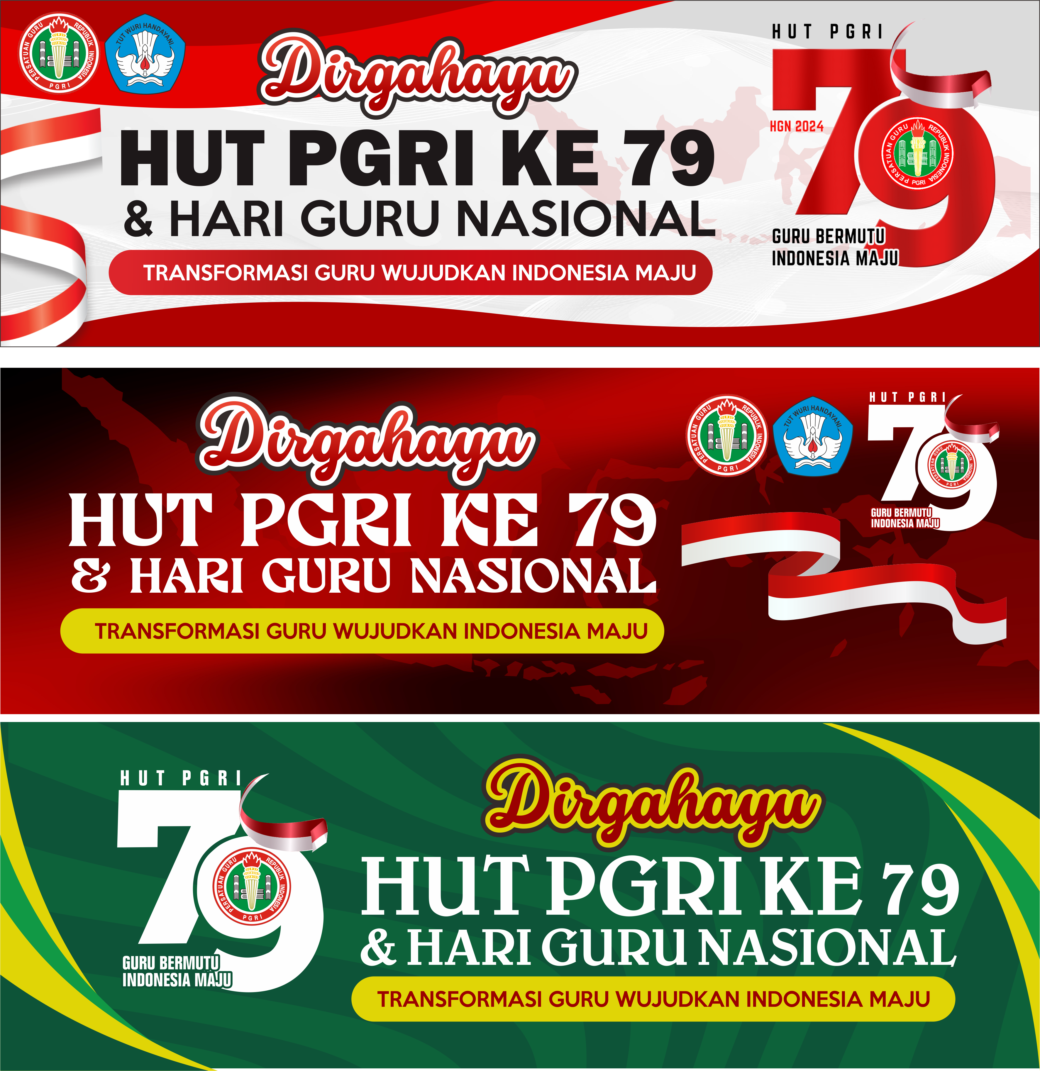 SPANDUK HUT PGRI HARI GURU