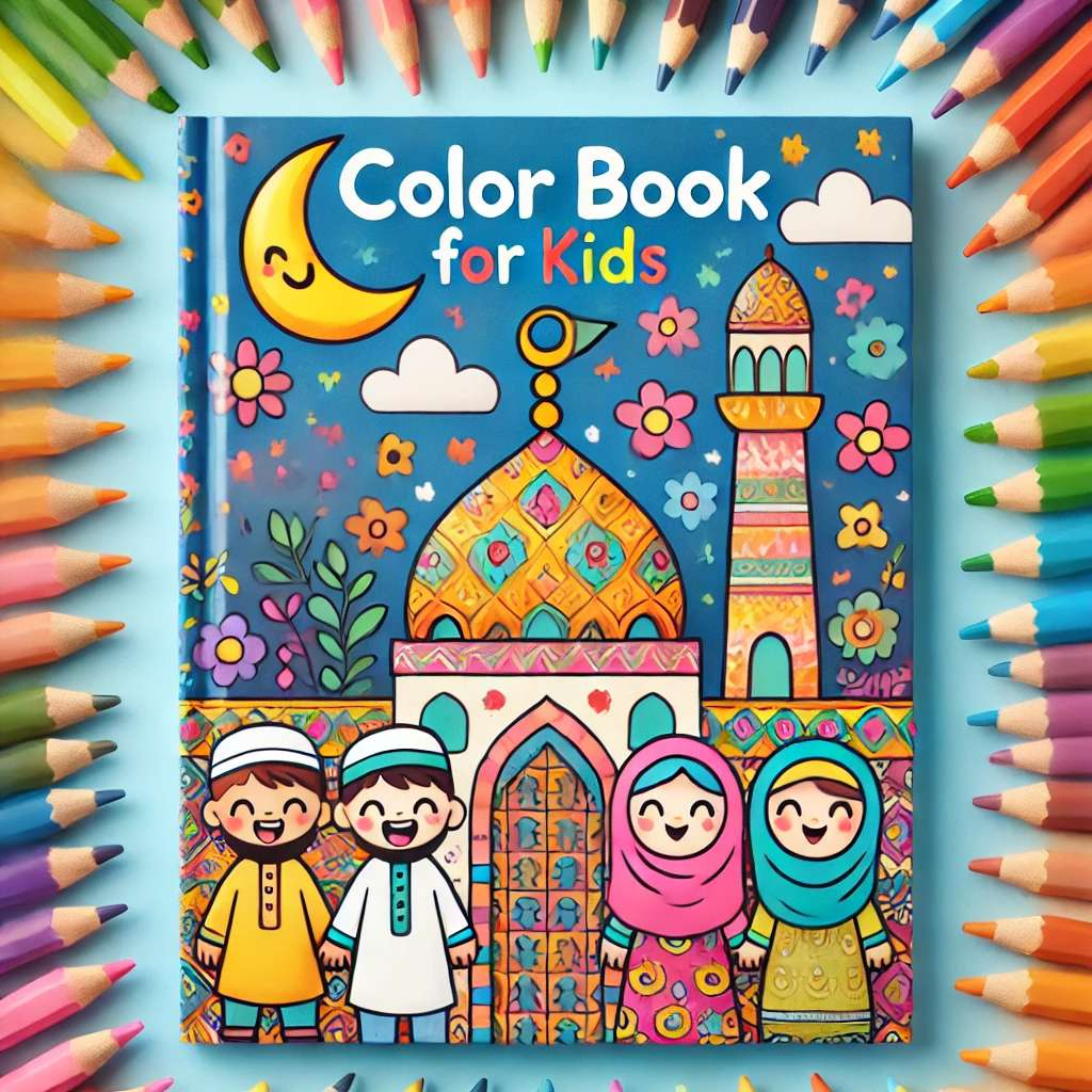 LEMBAR MEWARNAI ANAK MUSLIM